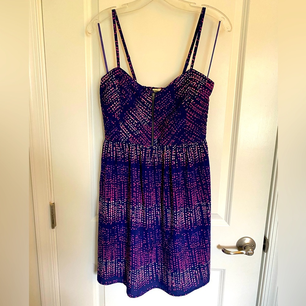 Purple Speckled Mini Dress